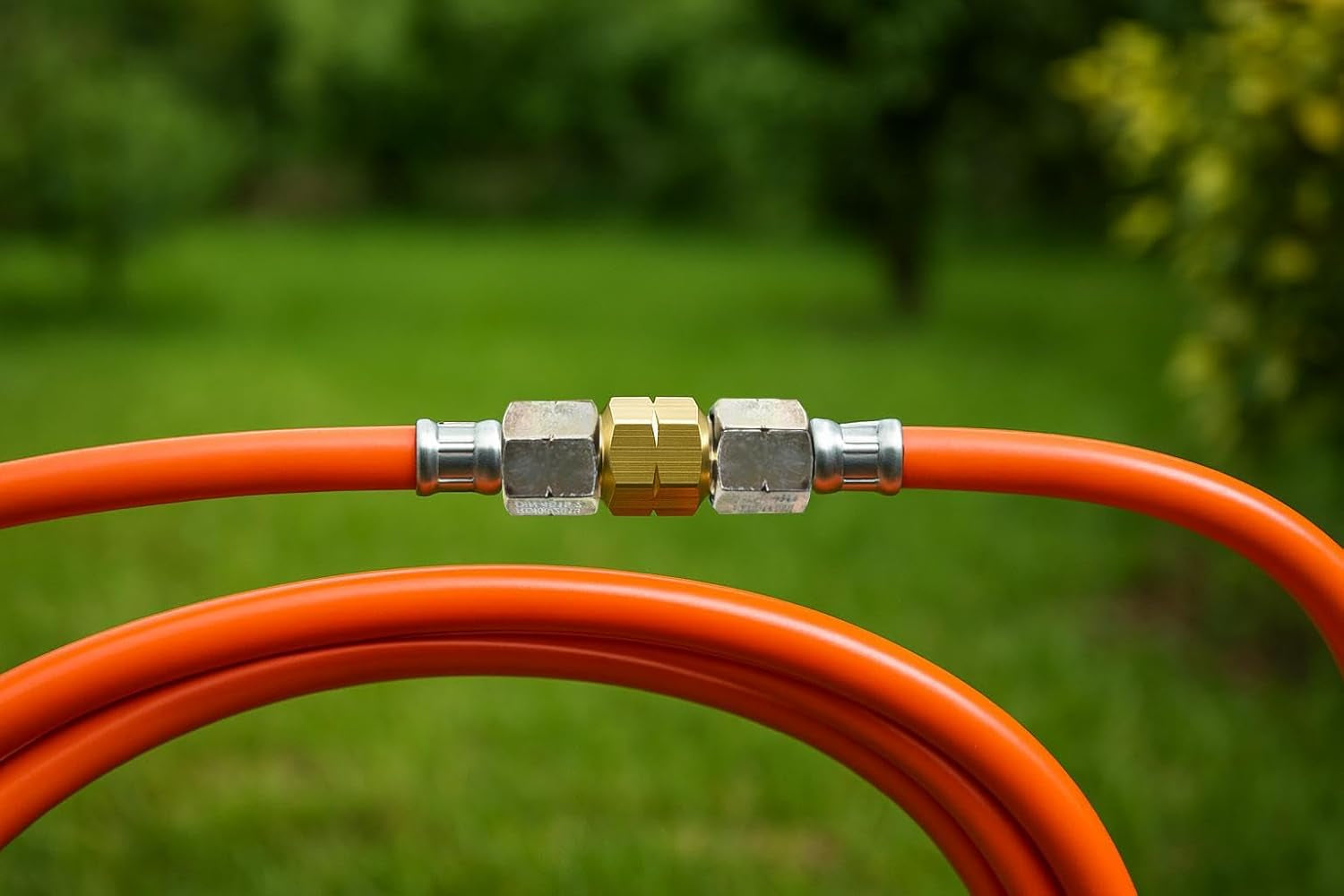 ROTHENBERGER industriële dubbele nippel - 2x G 3/8" L | Voor veilige verlenging van propaangasslangen 540255E