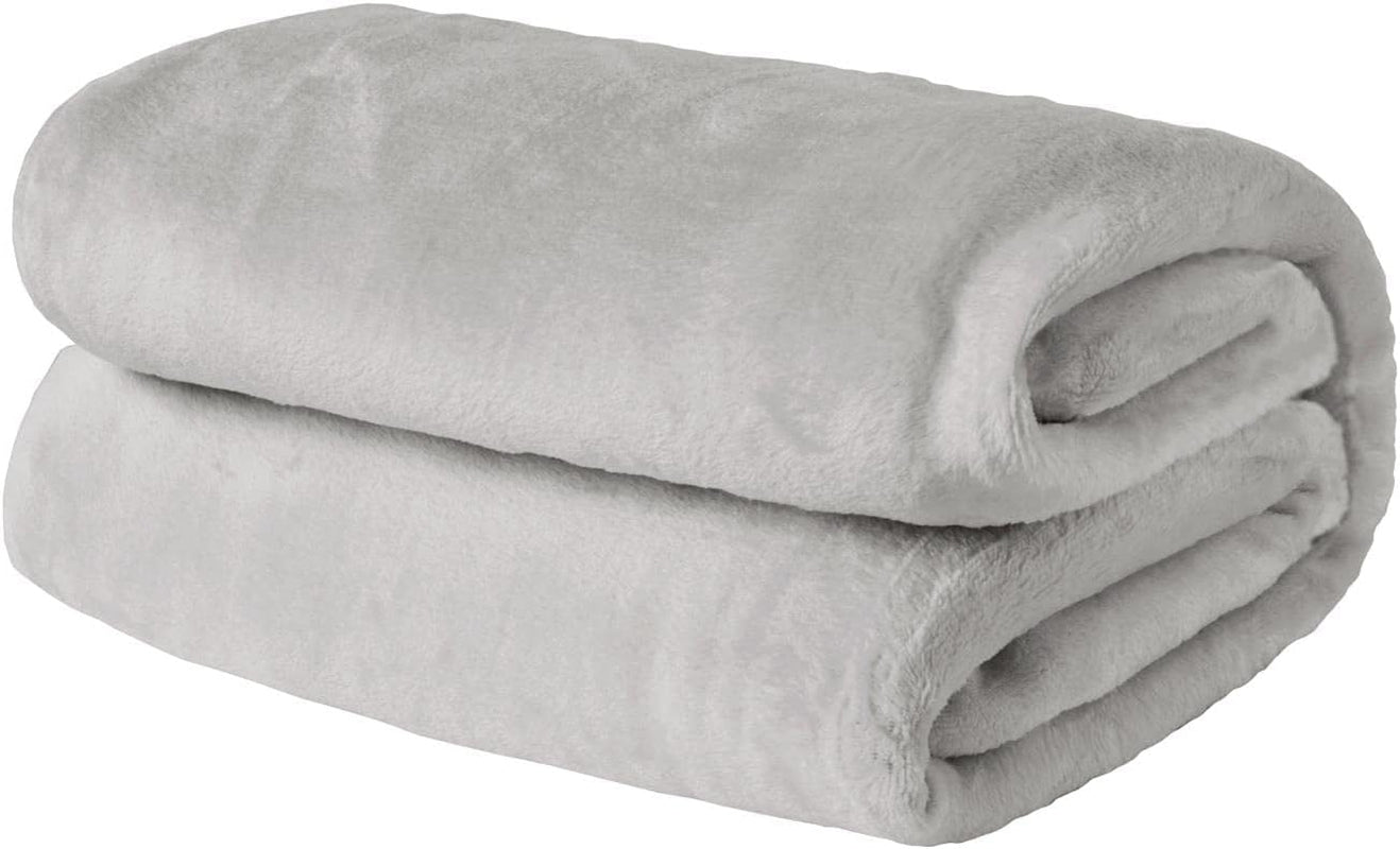 Brentford's ultrazachte fleece sprei, zilvergrijs, groot tweepersoonsbed - 150 x 200 cm bedden en dekens Beuche den Brentfords-Store Zilvergrijs 120 x 150 cm