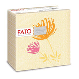 Fato - Droogpapieren servetten, airlaid, textieleffect, verpakking van 50 servetten, 40X40 gevouwen in 4-formaat, Tropicana Decor