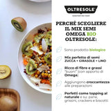 Biologische Omega Zadenmix 3 kg (mengsel van pompoen-, zonnebloem- en lijnzaad), een mix van 3 hele rauwe oliezaden, rijk aan eiwitten, vezels en omega-3-vetzuren