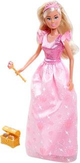 Simba Steffi Love Princess Diamanten prinses speelpop met magische schatkist, scepter en diamanten, 29 cm, vanaf 3 jaar