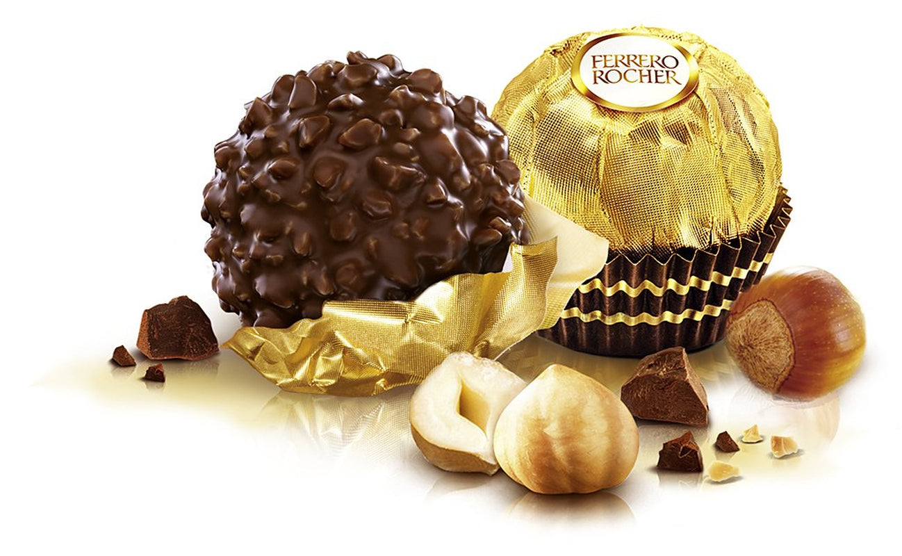Ferrero Rocher - Krokante en romige walnootpralinespecialiteit - 5 pakjes van elk 16 individuele pralines
