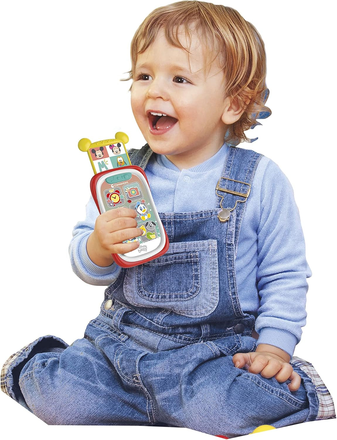 Clementoni 17711 Disney Baby Baby Mickey Smartphone, mobiele telefoon voor kinderen met licht- en geluidseffecten, interactief speelgoed voor kinderen van 9-36 maanden, M, veelkleurig Bebe Toys Naty Shop