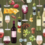 Tiflair Kaas & Wijn Lunchservetten, 3 lagen, 20 stuks, Fromage, Vino, Wine Night, voor decoupage, 33 X 33 Cm
