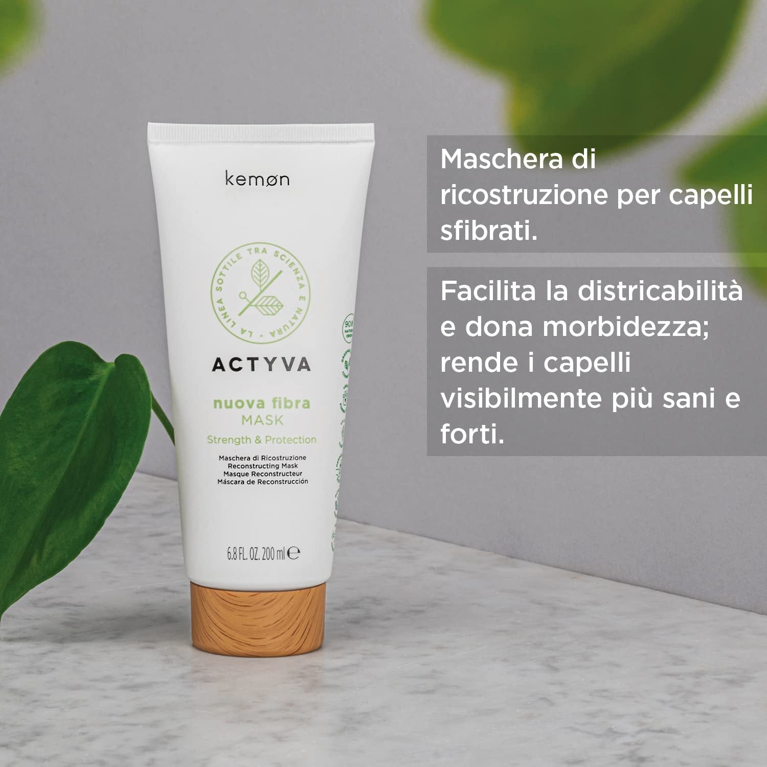 KEMON Actyva Nuova Fibra Masker 200 ml Haarmasker Naty Shop
