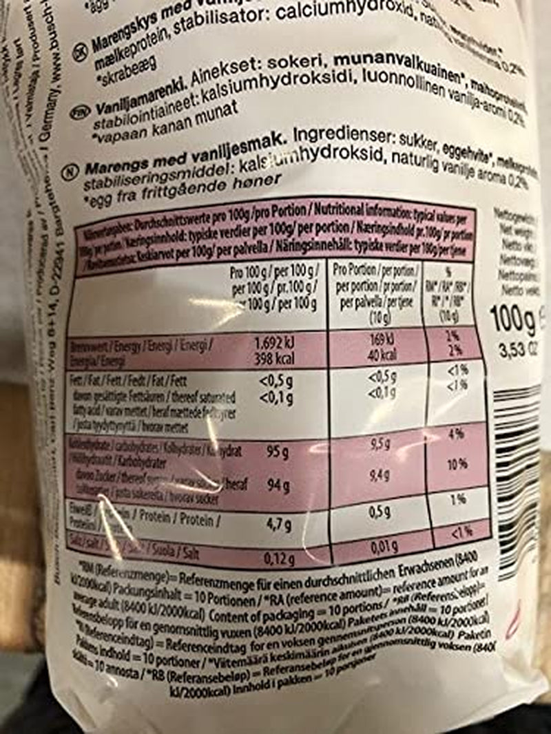 Vanilledruppels Fijne Marshmallows Marshmallows 100g (Pack van 10)