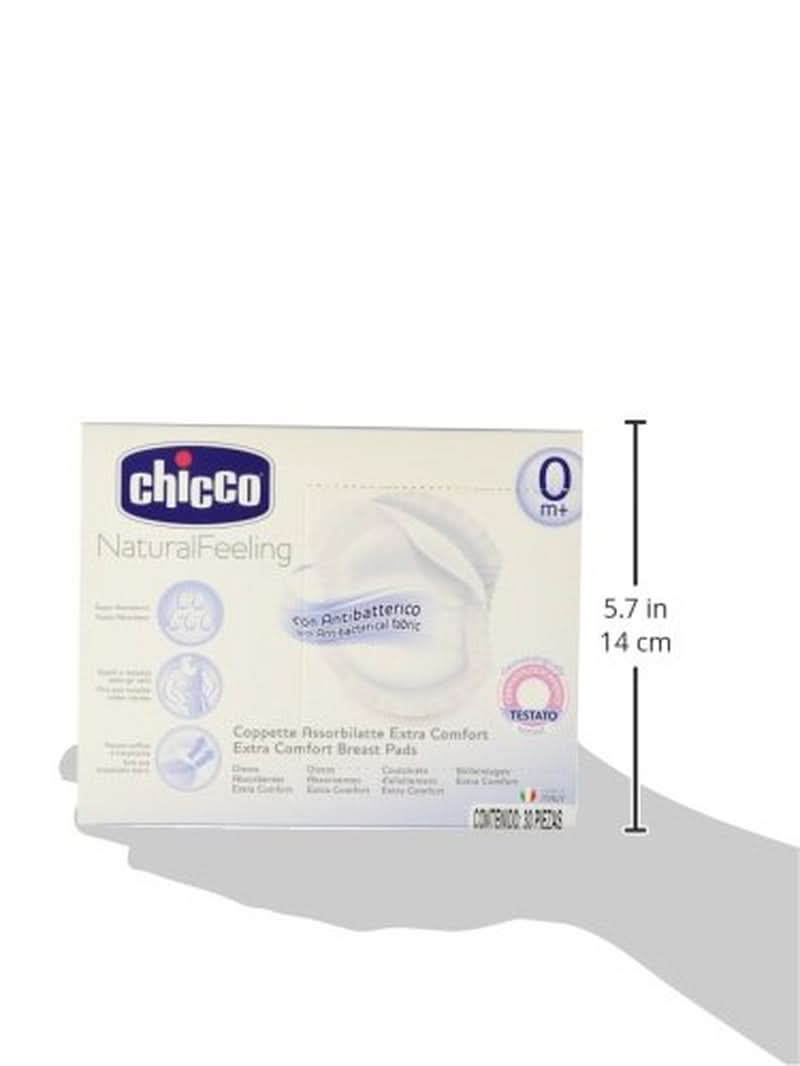 Chicco Acterielle Natural Feeling zoogcompressen, 30 stuks Voedings- en borstvoedingsaccessoires Bebe Naty Shop