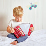 Janod - Accordeon Gioia - Muziekinstrument voor kinderen - Rollenspel en vroeg muzikaal onderwijs - Met riem - Vanaf 3 jaar, J07654 Jucarii Bebe Naty Shop