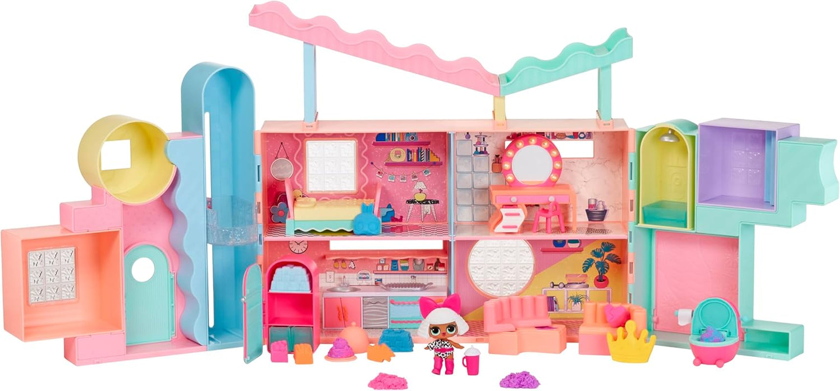 LOL Verrassing! Magisch Huis met Squish Sand en Diva verzamelpop - Speelset met verzamelpop, Squish Sand, verrassingen en accessoires - Ideaal voor meisjes vanaf 4 jaar