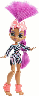 Cave Club GTH02 - Roaralai Pyjama Party Fun Doll, gelede pop met paars haar en accessoires, cadeau voor kinderen vanaf 4 jaar, veelkleurig
