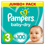 Pampers luiers (Oude Versie), Maat 3 (6-10 kg), 100 stuks,