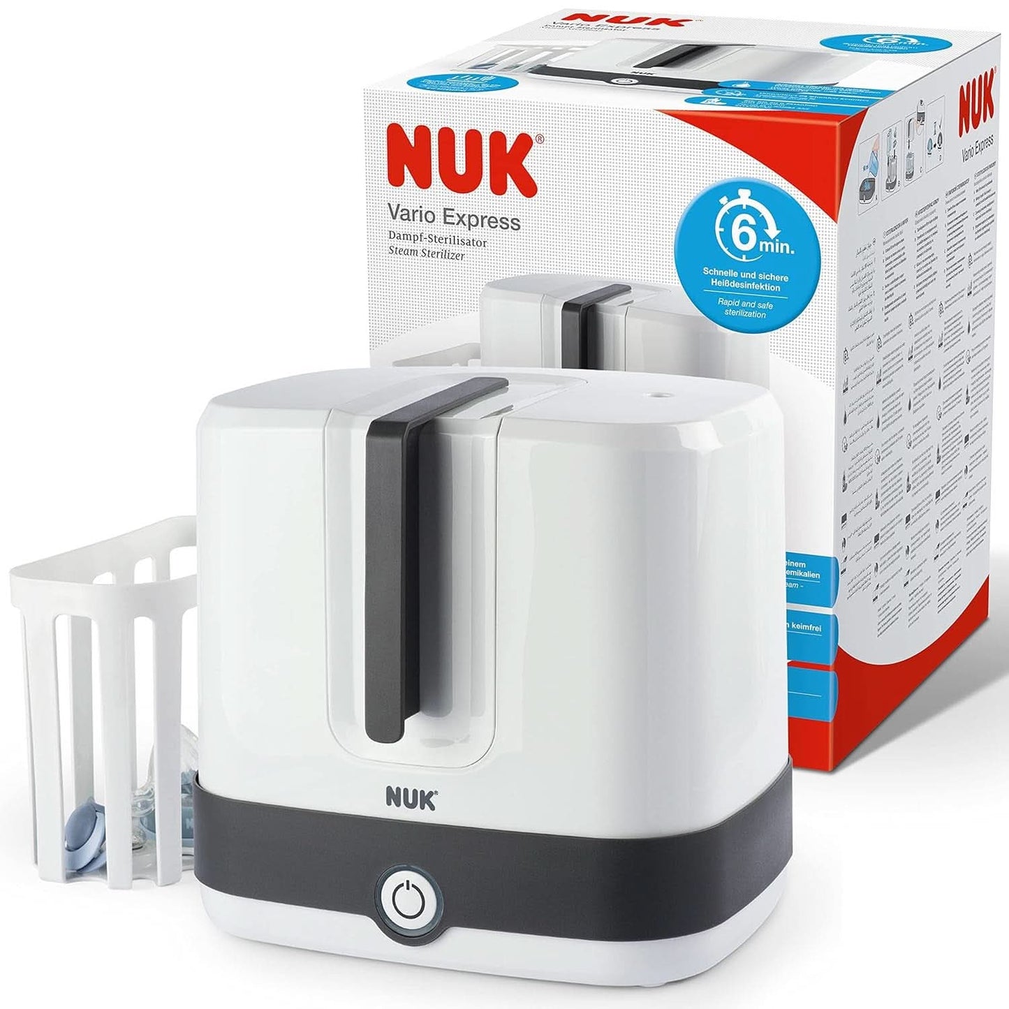 NUK handmatige borstkolfset, zacht siliconenkussen, 2 perfect op elkaar afgestemde flessen, 150 ml Voedings- en borstvoedingsaccessoires Bebe Naty Shop Flaschesterilisator