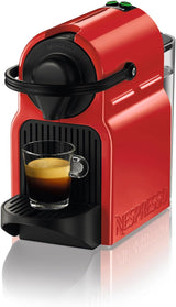 Krups Nespresso Inissia espressomachine - compacte espressomachine voor koffiecapsules, druk van 19 bar, snelle verwarming in 25 seconden, energiebesparende functie, watertank van 0,7 l, rood, model YY5506FD
