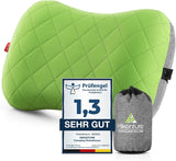 HIKENTURE Opblaasbaar kampeer- / reiskussen met afneembare kussensloop, ergonomisch kussen, comfortabel nekkussen voor reizen / buiten, opblaasbaar reisnekkussen (groen) ... Cervicale orthopedische kussens Naty Shop Vriendelijke groeten