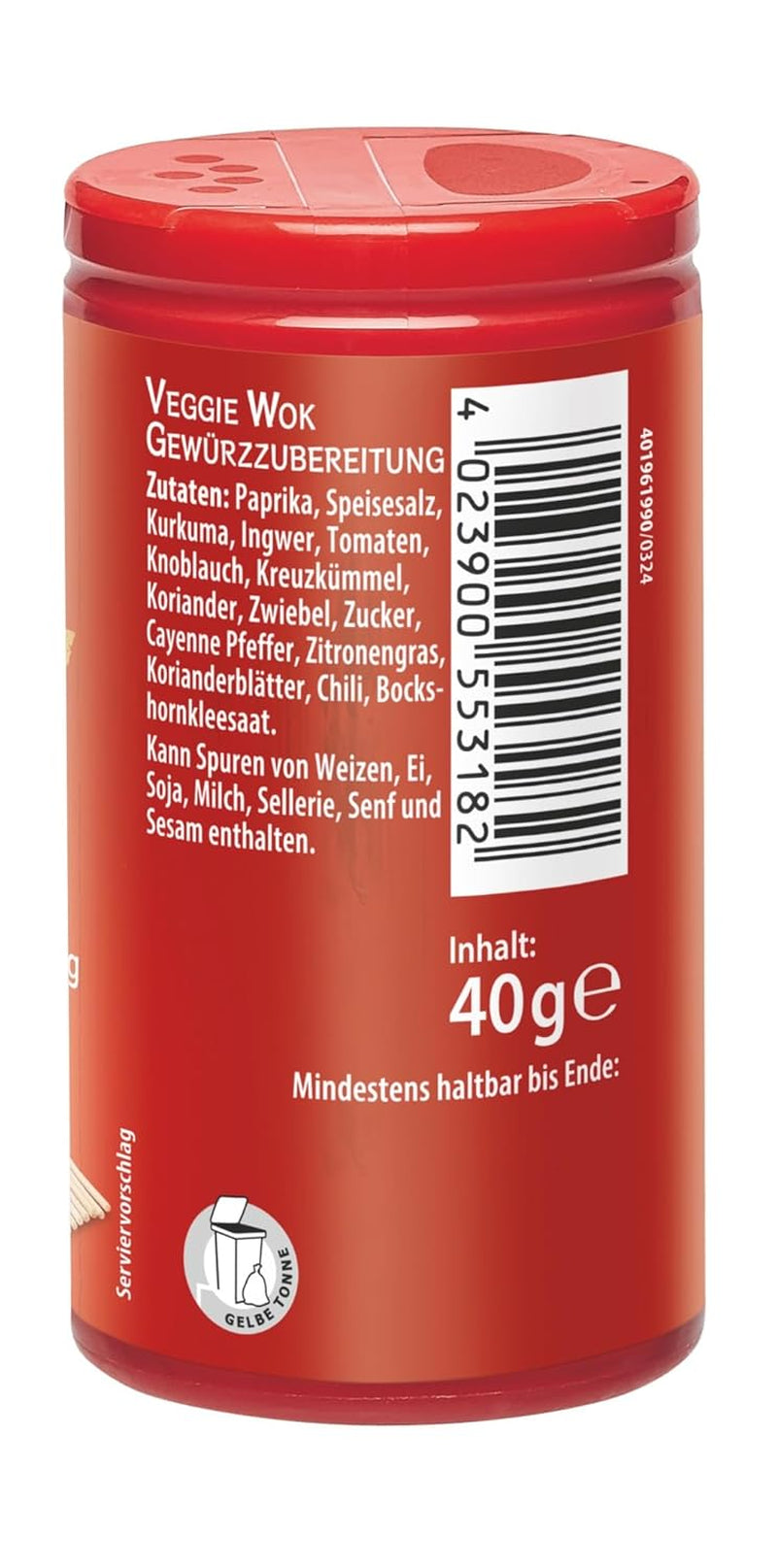 Bamboo Garden - Veggie Wokmix Würzmischung | Veganistische, natuurlijke ingrediënten | 40 g per dosis