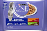 Purina One - Spezialfutter in Saus Rind/Huhn/Ente en Turkeyhn für Katzen mit Appetit, 340 g