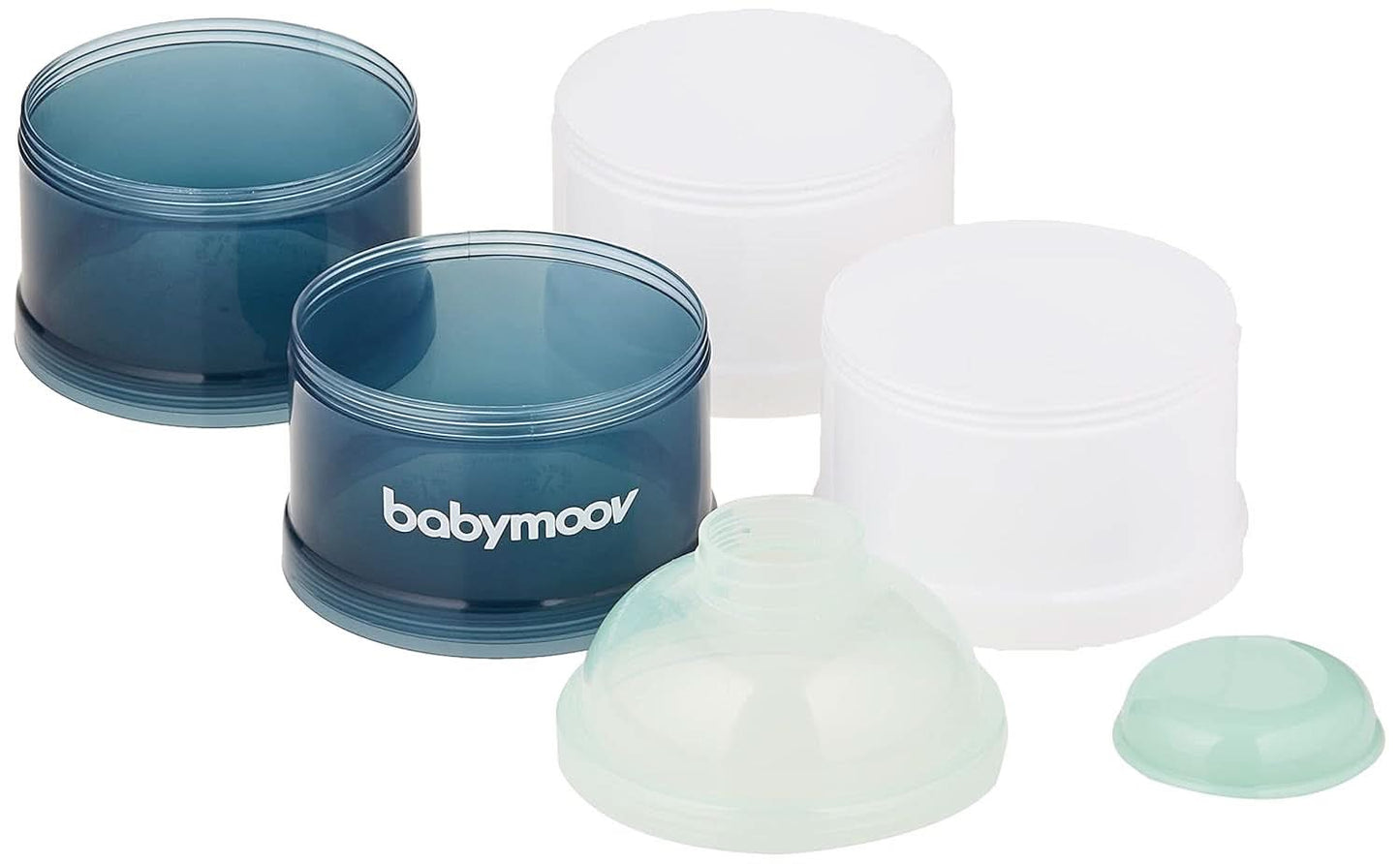Babymoov Milchpulver-Portionierer, Arctic Blue, 4 Fächer Accessoires Voeding en borstvoeding Bebe Naty Shop