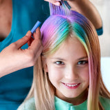 Levendige 12 kleuren haarkleurpotloden (karren) set - gemakkelijk in gebruik - wasbaar - tijdelijke haarverf - ook voor donkere haarkleuren - als cadeau Halloween Carnaval Verjaardag Kerstmis Haarverf Naty Shop