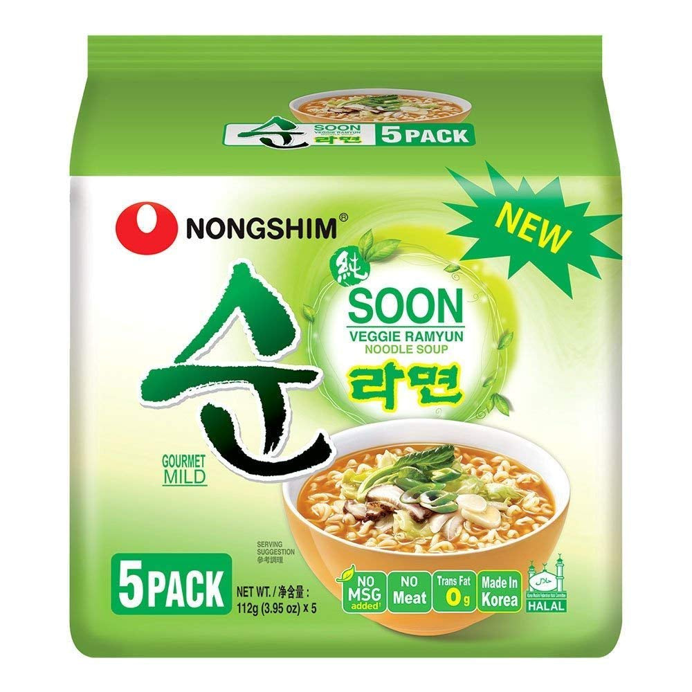 NONGSHIM - Binnenkort Veggie Ramyun Instant Noedels - 6 x 112 g - Multipakket