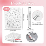 200 Stück Nail Art Schwamm Mit Metallgreifer,Nagelkunst Rendering Werkzeuge Mit Greifer,Sponge Nagel Pinsel,Nageldesign Zubehör Für Nail Art Rendering