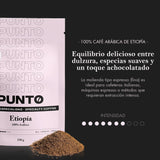 – Gemalen Ethiopische koffie – 250 g – Speciale koffie – Medium gebrand – 100% Arabica – Tonen van honing, kaneel en chocolade – Intense zuurgraad – Medium body