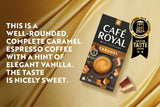 Café Royal Caramel Flavoured Kaffee – Nespresso®-compatibele Kaffeekapseln, romig, helle Röstung, 100% Arabica, Rainforest Alliance, 100 Kapseln