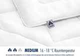 Irisette Merino All Season Quilt - Gemaakt in Duitsland - Nieuwe overgangsquilt van zuivere wol, 135 x 200 cm, wit, Oeko-Tex gecertificeerde quilts en quilts Naty Shop