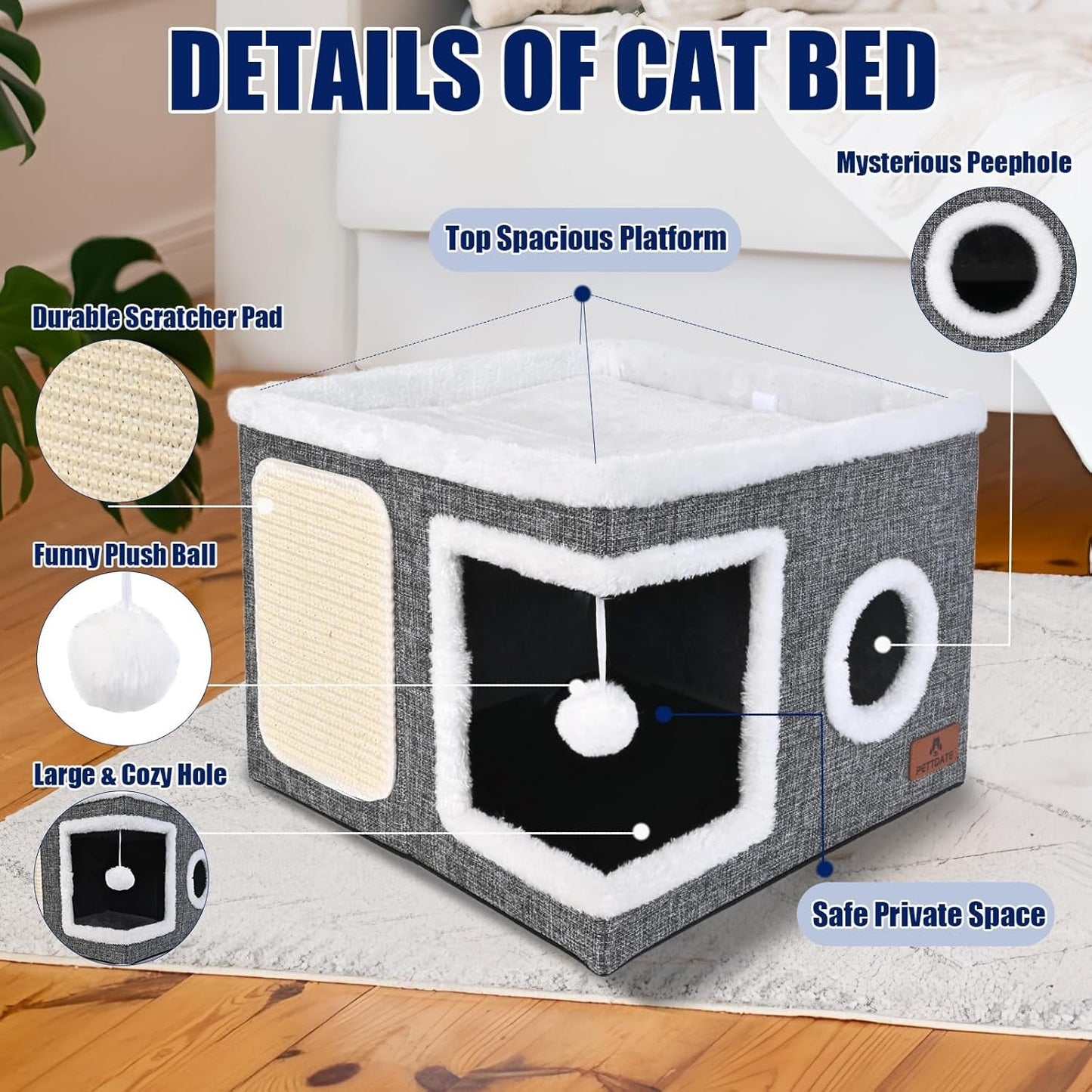 Dekens en meubels, Huisdieren, Grotten & Huizen, Katten, Kattenbedden, Katten - bedden, matrassen