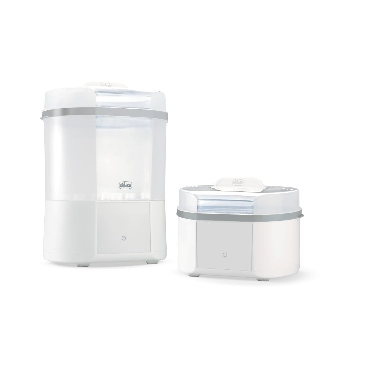 Chicco modulaire sterilisator met droogfunctie, babyflessensterilisator, bijtring en fopspeen met auto-stop, magnetronbestendig, geschikt voor het steriliseren van maximaal 6 flessen van 330 ml