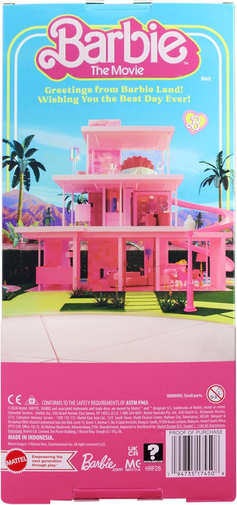 Verzamelbare Barbie Ken-pop uit de film met schaatsoutfit in retrostijl en inlineskates, JBJ51, [Meerkleurig]