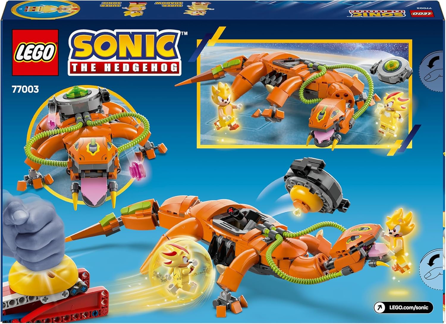 LEGO Sonic the Hedgehog Super Shadow Vs. Biolizard, gamerspeelgoed, cadeau voor jongens en meisjes, verzamelspeelset voor kinderen en fans van videogames, met karakterfiguren 77003 Bouwsets Besuche in LEGO-Store