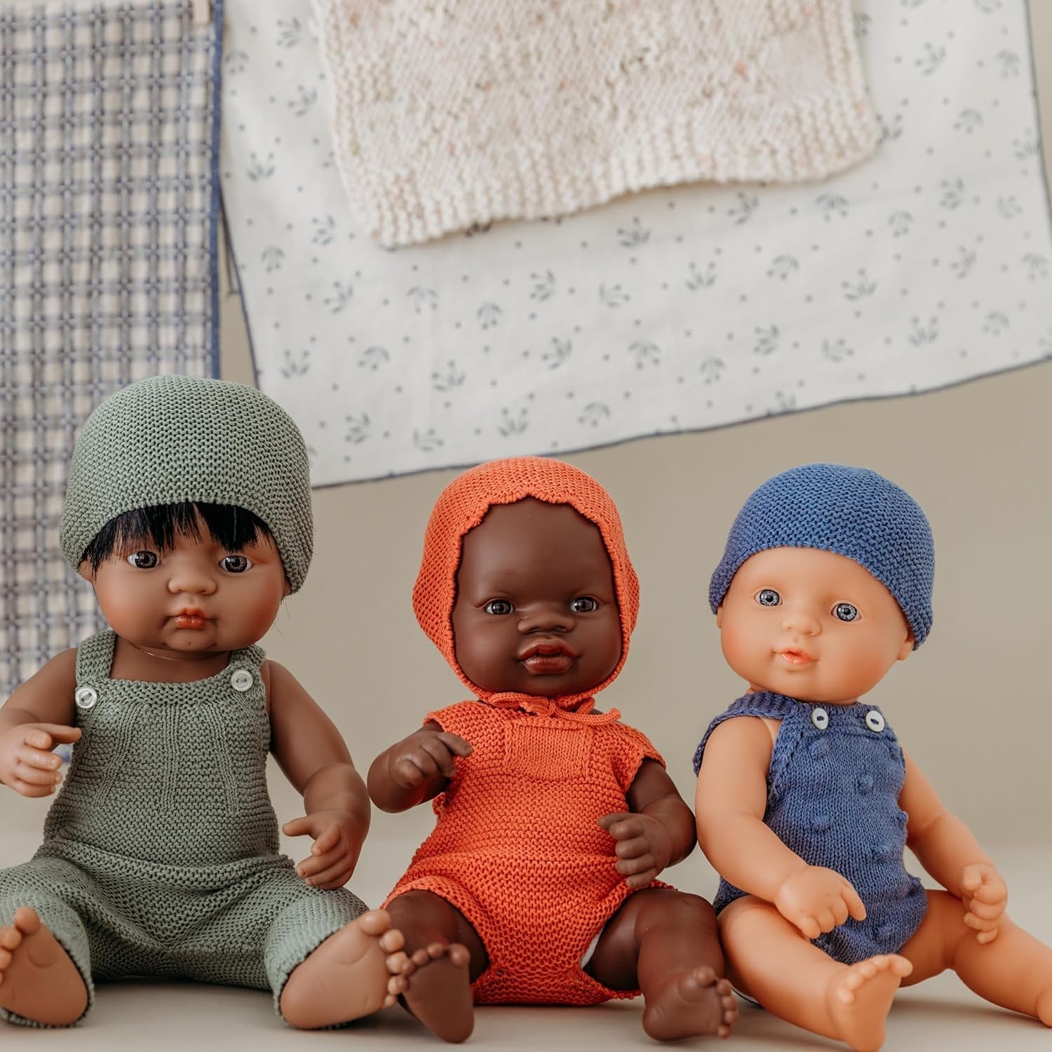 Miniland Babypop, Afrikaanse jongen, 32 cm, anatomisch correct