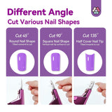 Saviland nagel manicure cutter cutter met 15 magneten, gelnagels nageltrimmer manicure nagel cutter voor kunstnagels gelnagels acrylnagels kunstnagels (rood rood)