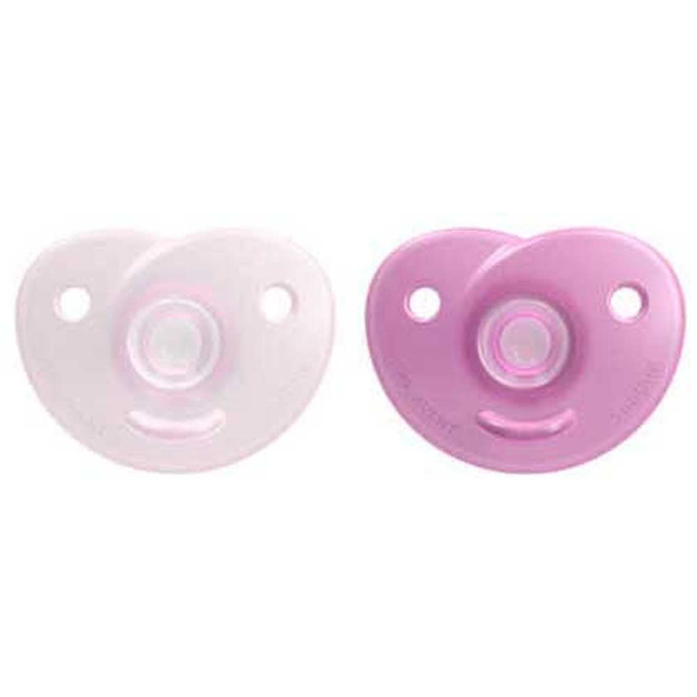 Philips AVENT Soothie - BPA-vrije fopspeen voor baby's van 0-6 maanden, roze/lichtroze (model SCF099/22)