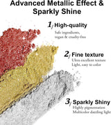 BISHENGYF Rose Gold Chrome Nail PowderNeue Upgrade Grosse Kapazitä Chrom PulverSuper-spiegeleffect Metall Mirror Chrome Powder – Neon Glassy Pearl Effect Glitter Nagelkunst Poeder voor DIY Salon