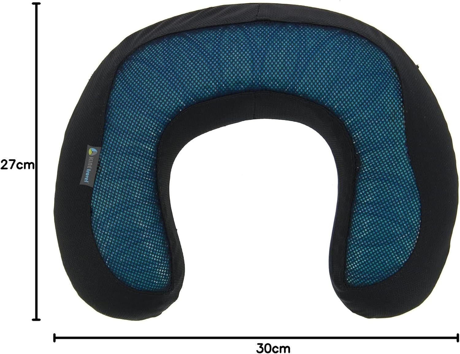 Kine Travel 169803 Gel-nekkussen Fysio-goedgekeurd Ergonomisch reiskussen Zwart en blauw Reiskussens Naty Shop