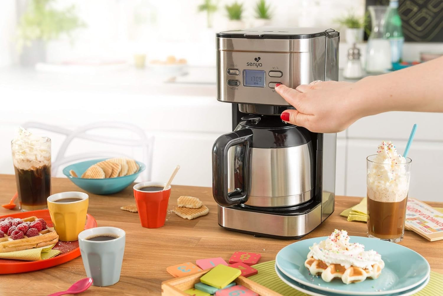 SYBF-CM025 Heet koffiezetapparaat, RVS, 1,2 liter, RVS