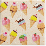 PAW - 3-laags servetten (33 x 33 cm) I 20 stuks I Perfect voor feesten, verjaardagen, feestdagen I Tafeldecoraties voor kinderfeestjes - Papieren servetten met kleurrijk motief - IJs I IJs
