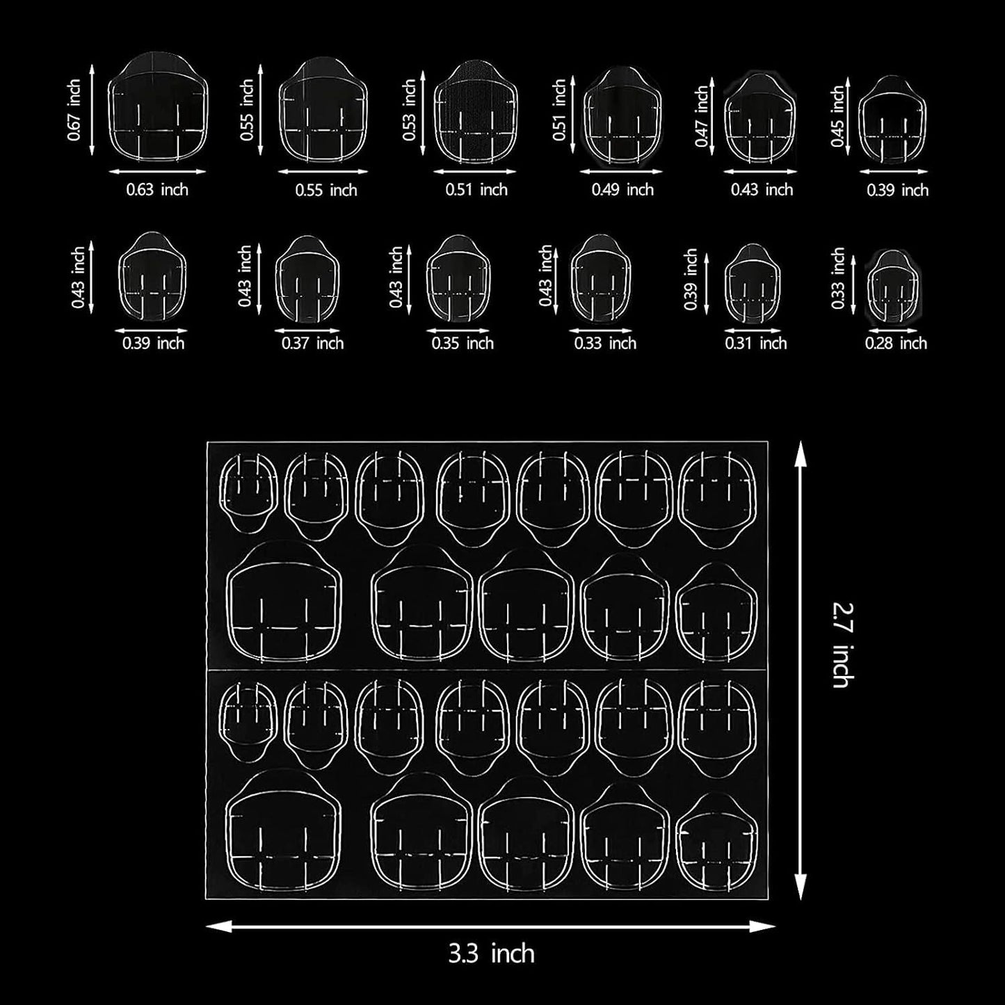 360 stuks doorzichtige zelfklevende nagelstrips nagellijm dubbelzijdig zelfklevende strips doorzichtige DIY manicure decoratie