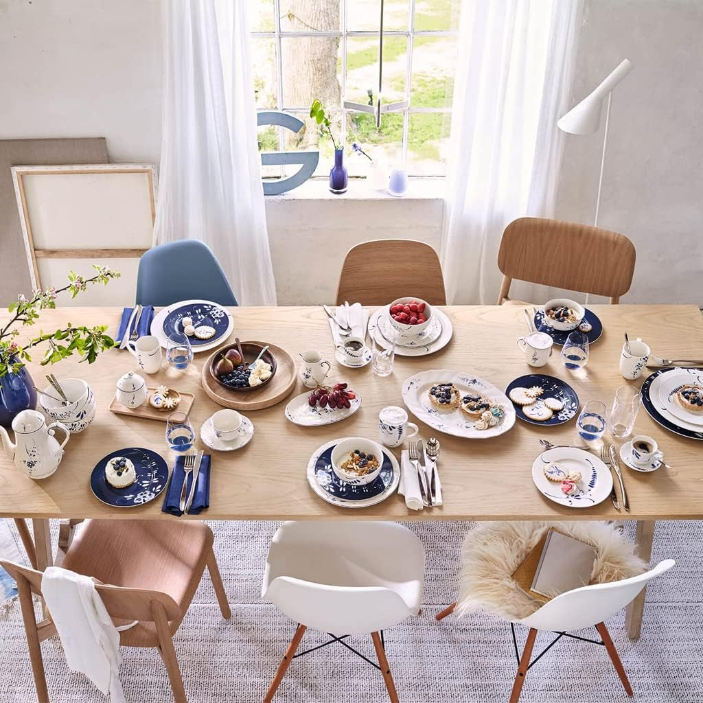 Villeroy & Boch Vieux Luxembourg Melkmok, 300 ml, Premium porselein, Wit/Blauw, 1023410760, Veelkleurig