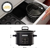 Slowcooker digitale Crockpot, warmhoudfunctie, 2,4 liter (1-2 personen) Slowcooker Naty Shop