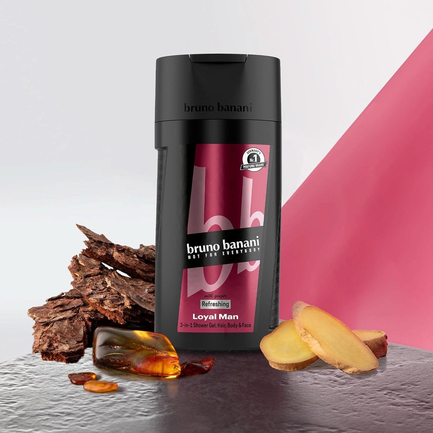 Bruno Banani Loyal Man 3 in 1 douchegel voor lichaam, haar en gezicht, heren, 250 ml Douche en bad Naty Shop