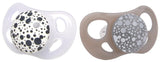 Twistshake Babyfopspenen – 2 stuks | Orthodontische vorm | Ultralicht | Zachte siliconen speen | BPA-vrij | Geschikt voor baby's vanaf 6 maanden | Grijs-wit