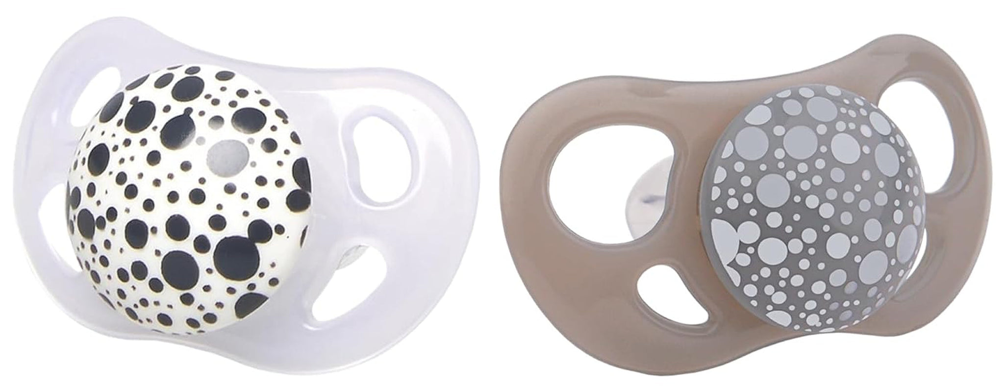 Twistshake Babyfopspenen – 2 stuks | Orthodontische vorm | Ultralicht | Zachte siliconen speen | BPA-vrij | Geschikt voor baby's vanaf 6 maanden | Grijs-wit