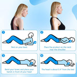 Nekstretcher 2.0, bewolkte nek Lefaya nekstretcher Orthopedische testwinnaar Nekstretcher om nekpijn te verlichten Premium nekbult Nekwolk corrigeert houding (blauw) Cervicale orthopedische kussens Naty Shop