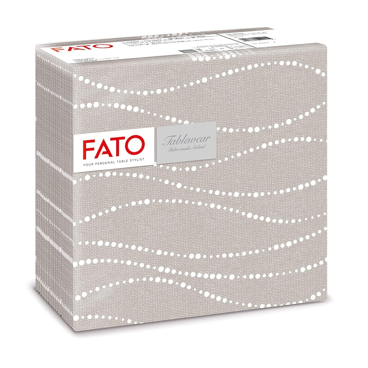 Fato - Droogpapieren servetten, airlaid, textieleffect, verpakking van 50 servetten, 40X40 gevouwen in 4-formaat, Tropicana Decor