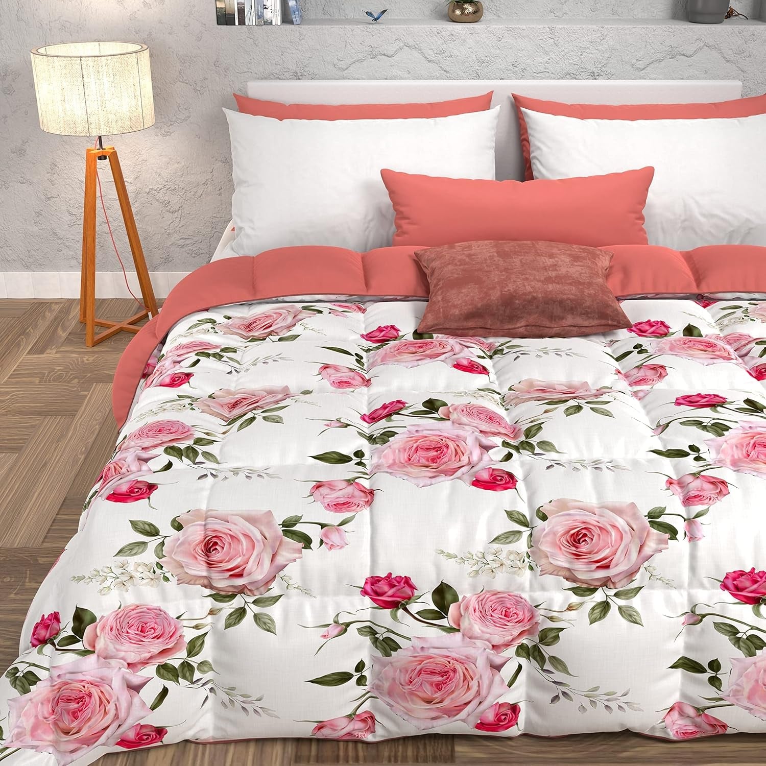 PETTI Artigiani Italiani - Winterquilt, Winterquilt, Eenvoudige quilt, Dubbelzijdig, Monocolor en digitaal printen, 100% hypoallergene microvezel, Made in Italy