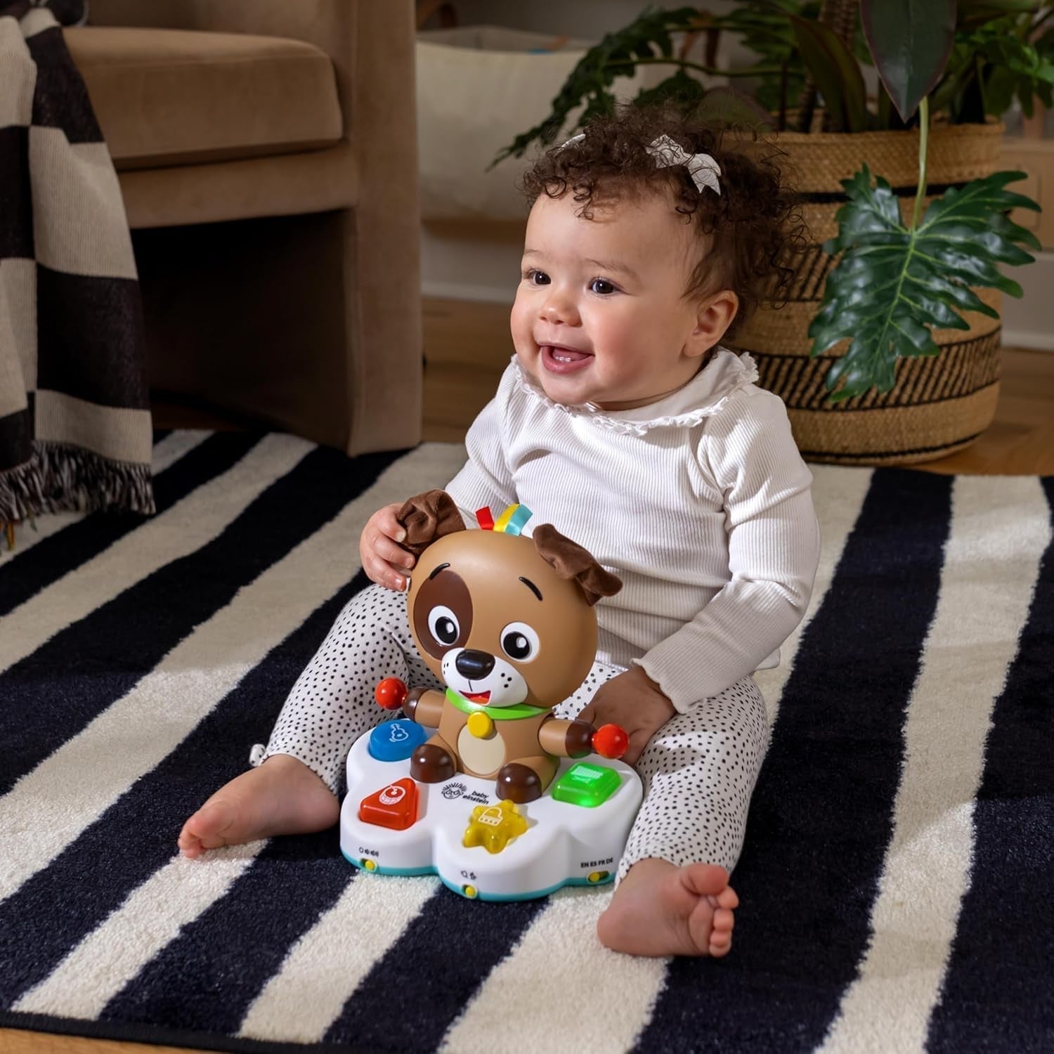 Baby Einstein, Drum & Learn Dean Muzikaal leerspeelgoed - Multisensorisch babyspeelgoed, 2 speelmodi, kleuren, vormen en instrumenten, 50+ geluiden, vanaf 6 maanden Babyspeelgoed Naty Shop