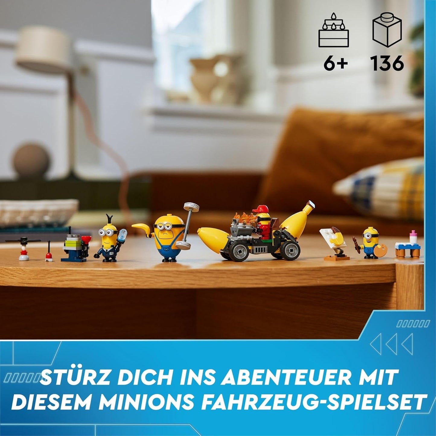 LEGO I - Simply Incorrigible 4 Minions en de Bananenmachine Speelset voor I - Simply Incorrigible 4 Kinderspeelgoed Minions Creatief cadeau voor jongens en meisjes vanaf 6 jaar 75580 Bouwsets Beuche in LEGO-Store