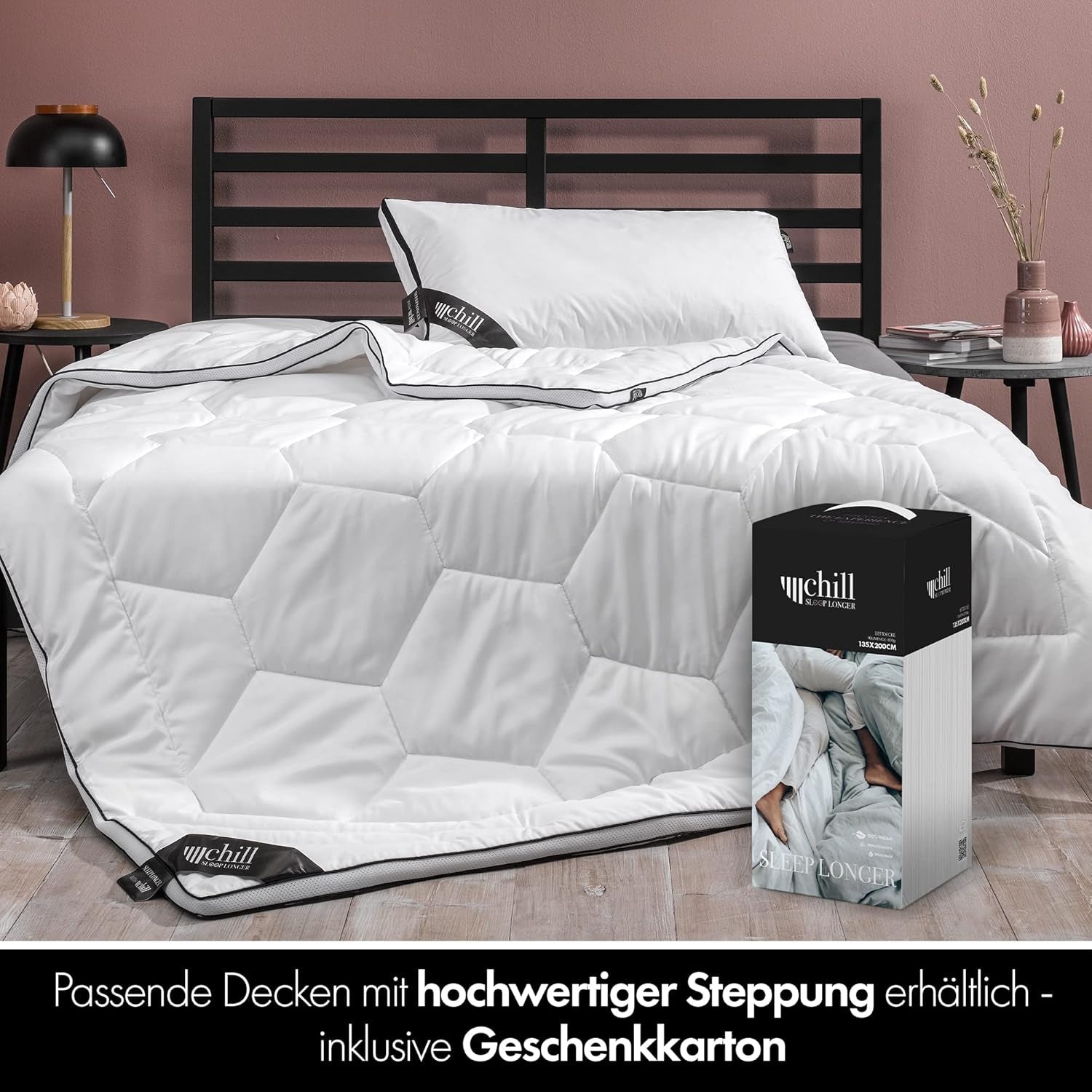 Kussen 80X80 Cm - 2 in 1 design - kussen in kussen - groot ademend en wasbaar slaapkussen en 100% vegan - 2 kussens 3 opties - kussen met 600G & 1200G vulling Naty Shop standaard kussens